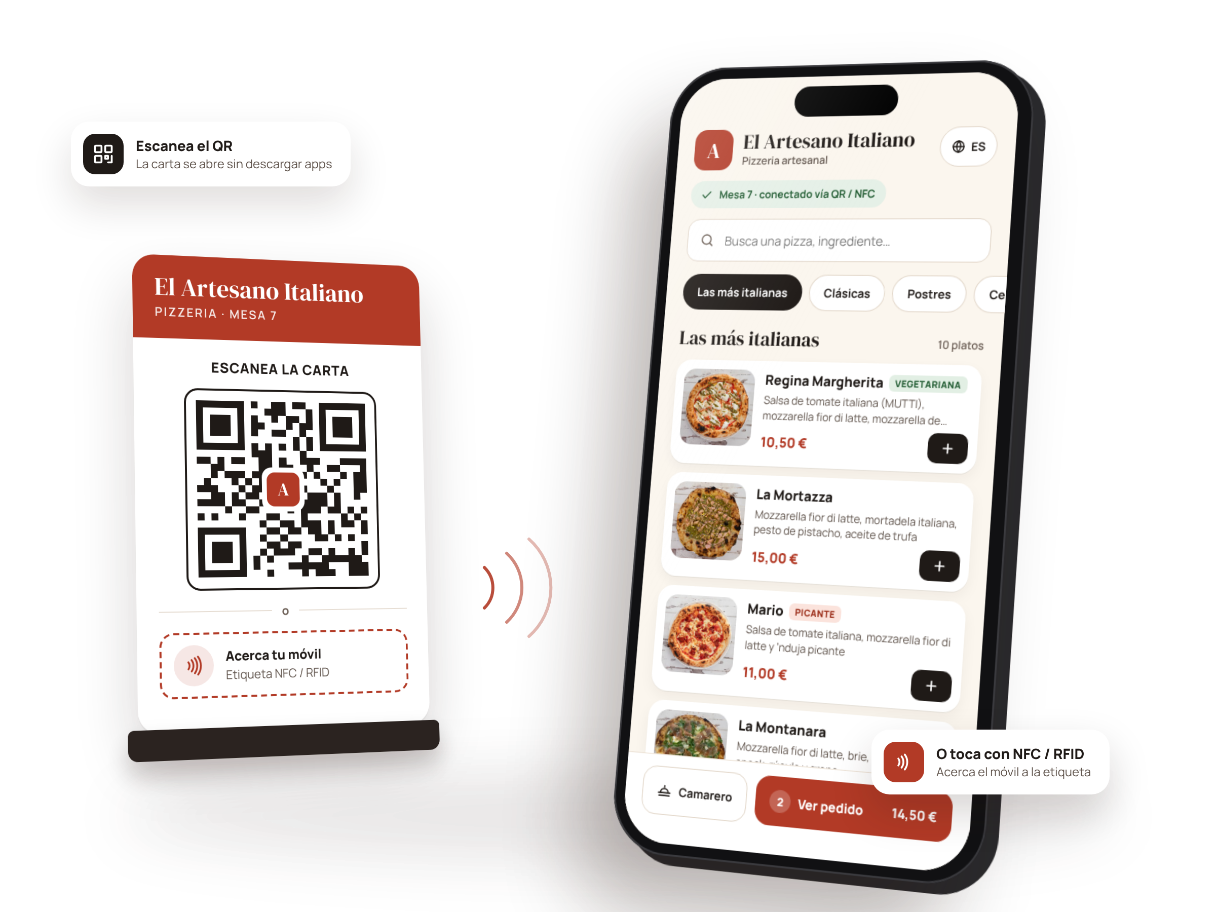 Vista previa de una carta digital escaneada por QR